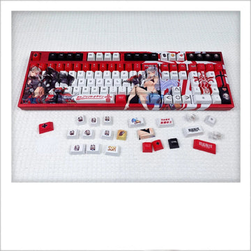 108 Tasten/Set Azur Lane KMS Prinz Eugen PBT-Tastenkappen Anime-Spiele Beauty Girl-Tastenkappen Kirschhöhe für mechanische DIY-Tastaturen